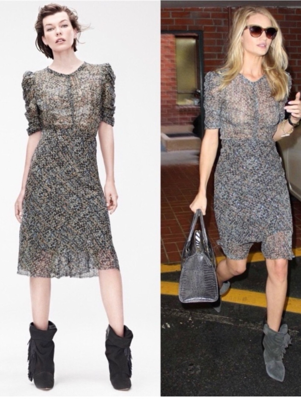 Isabel Marant Pour H&M Floral‎ Midi Dress Size 2 NEW